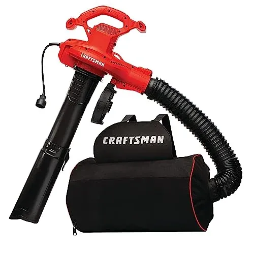 CRAFTSMAN 12-Amp Corded Electric 3-in-1 Leaf Blower, Vacuum & Mulcher