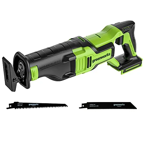 Greenworks 24V Brushless 1-1/8" Cordless Reciprocating Saw 2,700 SPM