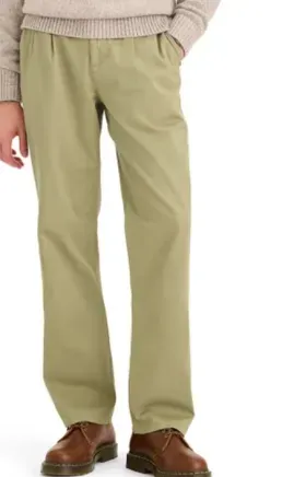 Dockers Men's Straight Fit Pleated Casual Chino Pants