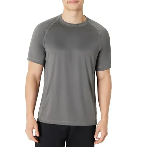 Amazon Essentials Men's Slim-Fit Short-Sleeve Quick-Dry UPF 50 Swim Tee