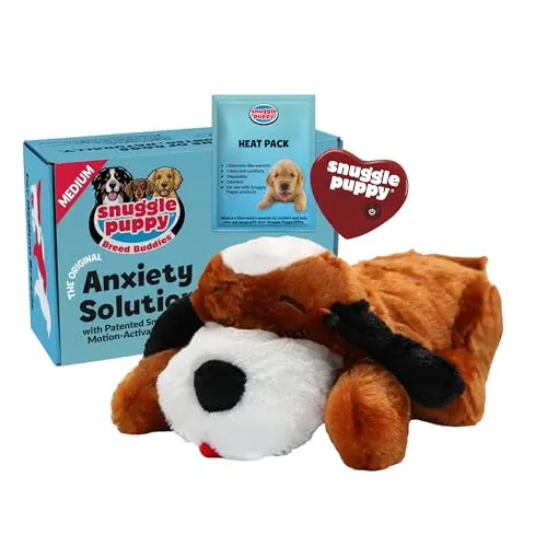 Snuggle Puppy Heartbeat Dog Toy for Puppies, Real-Feel Heartbeat