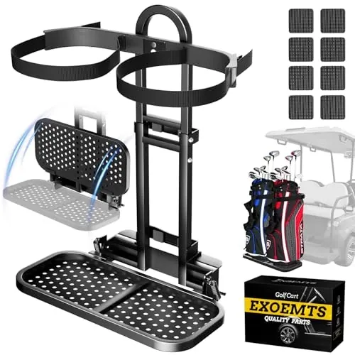 Exoemts Foldable Golf Cart Rear Seat Bag Holder