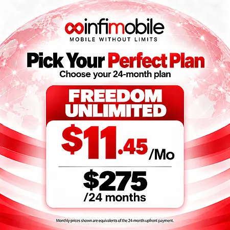 24-Month Infimobile Prepaid Unlimited Plan + 10GB Hotspot
