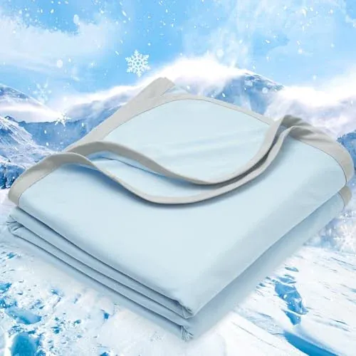 PHF Double-Sided Cooling Blanket (Ice Blue & Charcoal Grey)