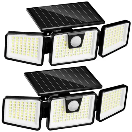 2-Pack INCX Solar 156 LED Motion Sensor Outdoor Lights