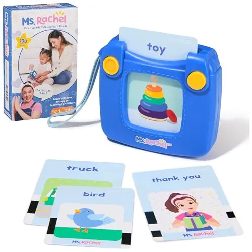 Ms. Rachel First Words Flash Cards, Electronic Card Reader, 100 Words
