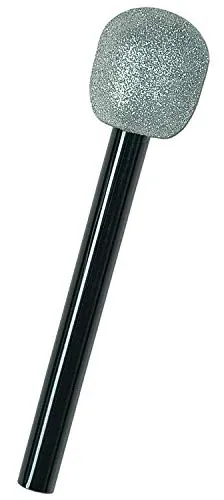 Beistle Glittered Microphone - Silver