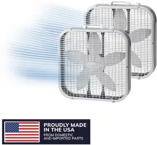 Lasko 20 in. 3 Speed Air Circulating Box Fan (2 Pack)