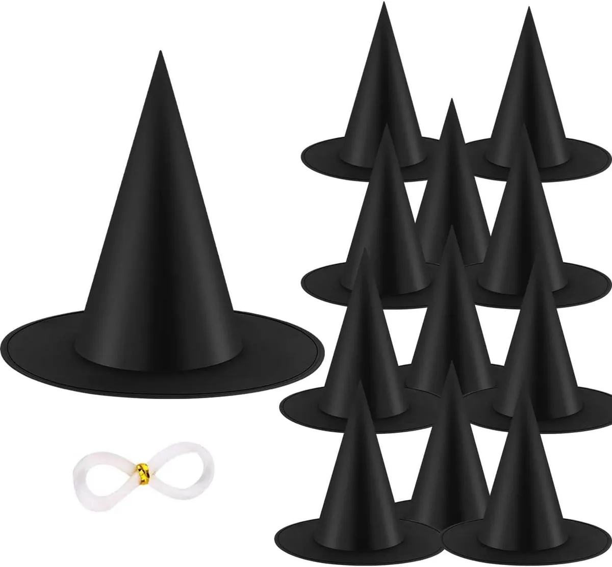 KSPOWWIN Halloween Witch Hats 12-Pack