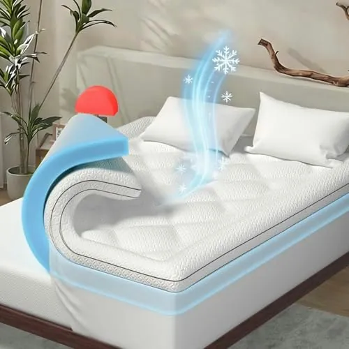 Ninemoon Twin 3" Cooling Memory Foam Mattress Topper