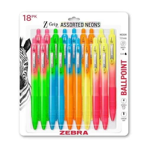 Z-Grip Retractable Ballpoint Pen 18-Pack