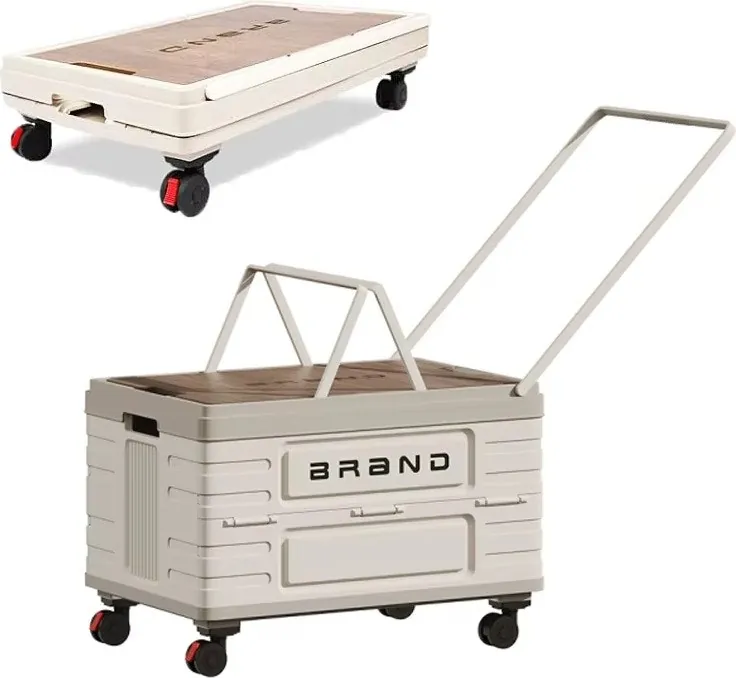 360° Rotating Foldable Storage Cart