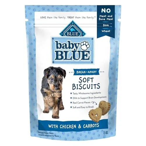 Blue Buffalo Baby Blue Natural Soft Dog Treat Biscuits w/ DHA 8-Oz
