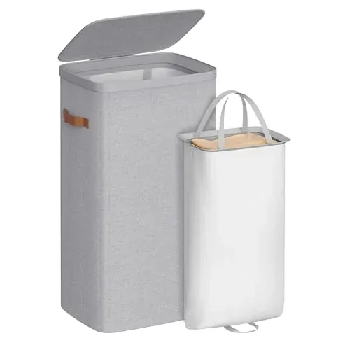 SONGMICS 100L 1-Section Laundry Basket with Lid