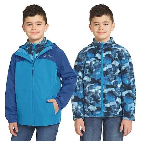 Costco Members: Eddie Bauer Youth 3-in-1 Jacket (Blue or Pink)