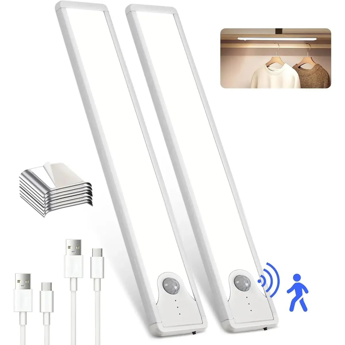 Sunlinkco Under Cabinet Motion Sensor LED Lights 2 Pack