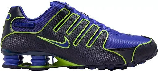 Nike Men's Shox NZ Shoes (White/Metallic Silver/Green)