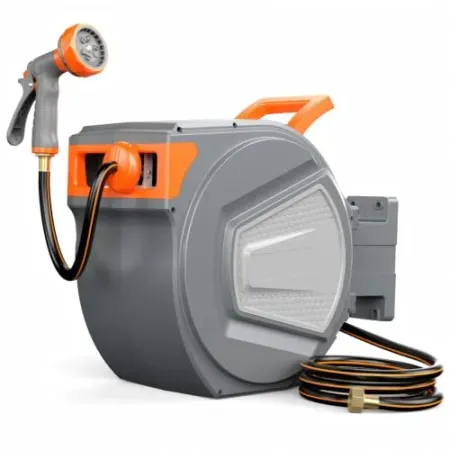 OLIXIS 100' x 1/2" Automatic Retractable Garden Hose Reel