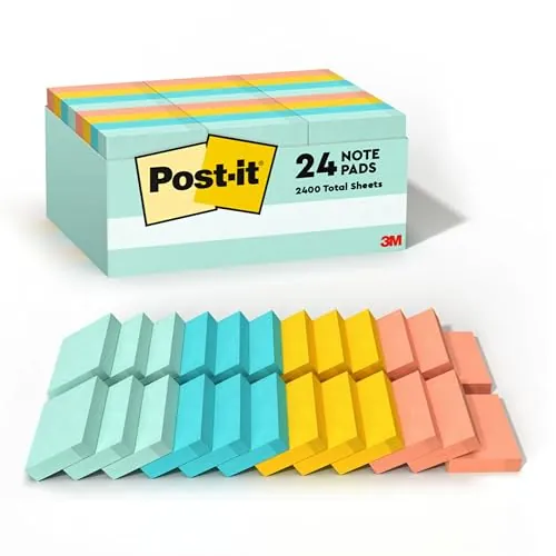 Post-it Notes Beachside Café Collection 24-Pack