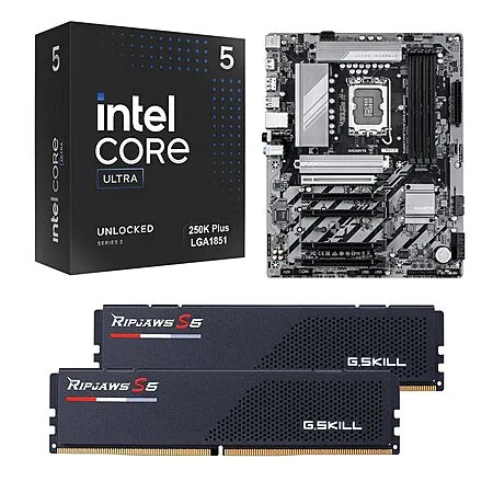 Intel Core Ultra 5 250K Plus + 32GB G.Skill Ripjaws S5 + Gigabyte B860 DS3H WiFi6E