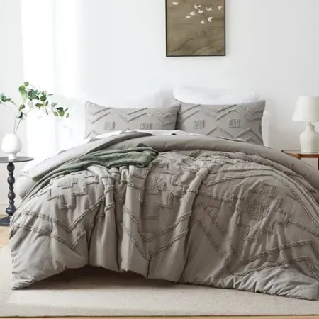 3-Piece Oli Anderson Tufted Boho Queen Comforter Set