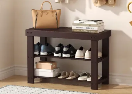 NEWBULIG 3-Tier Shoe Rack Bench