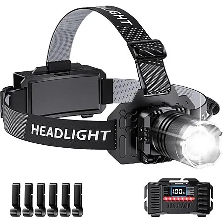 SWZA Rechargeable 90° Adjustable Headlamp w/ 3-Modes & Motion Sensor