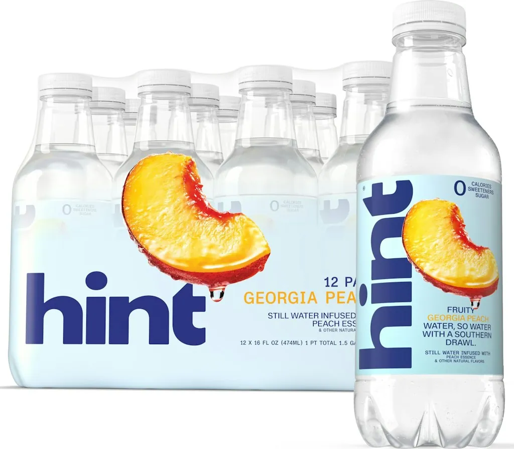 Hint 16-oz. Zero Sugar Georgia Peach Flavored Water 12-Pack