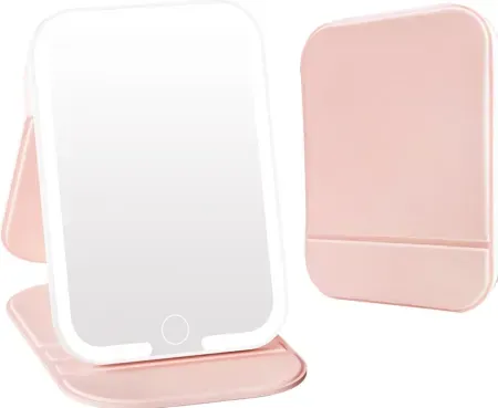 ZHUOTHAN Rechargeable LED Travel Mirror w/ Light