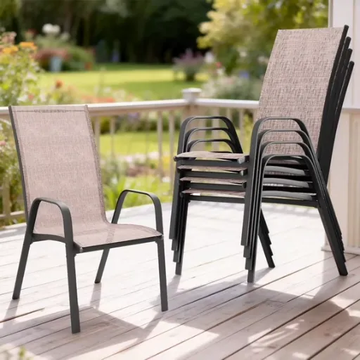 FUNDAZE Outdoor Dining Chairs Set of 4