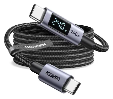 UGREEN 3.3' 240W USB-C 100W PD Fast Charging Cable w/ Digital Display
