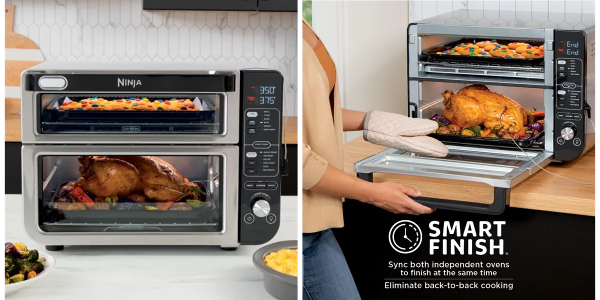 Ninja 12-in-1 Smart Double Oven with FlexDoor and leave-in thermometer