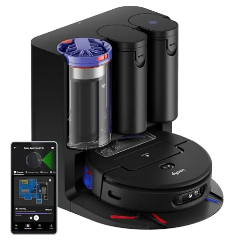 Dyson Spot+Scrub Ai™ Wet and Dry Robot Vacuum - Self Cleaning Wet Roller, 18000 PA Suction, Detangling Roller, Ai Stain Identification