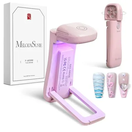 MelodySusie 2-in-1 Cordless UV Nail Lamp with Fold-Out Stand