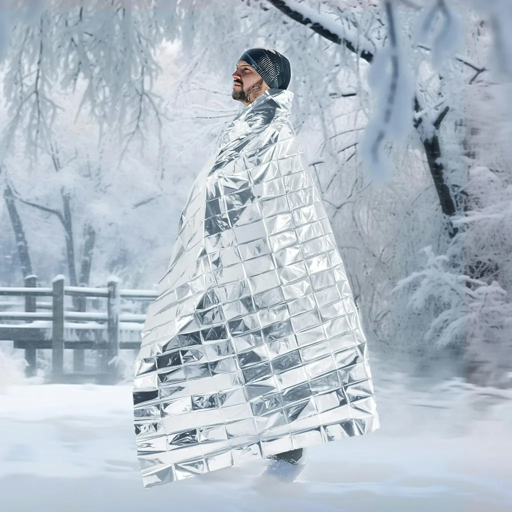 Emergency Mylar Thermal Space Survival Blanket: 88 cents + free shipping w/