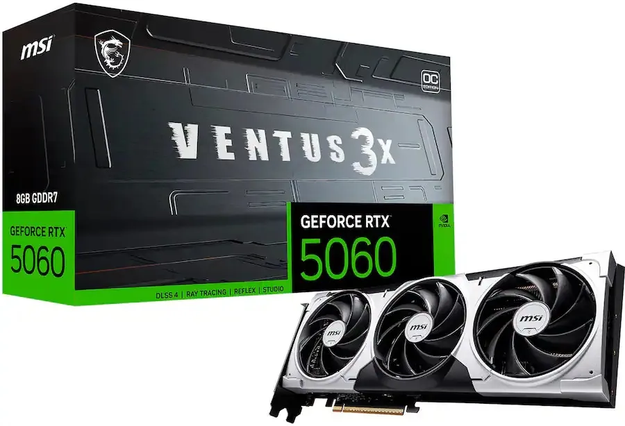 MSI GeForce RTX 5060 8G VENTUS 3X OC 8GB Graphics Card