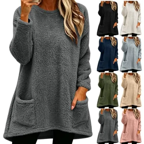 Oversized Fuzzy Fleece Sweatshirt