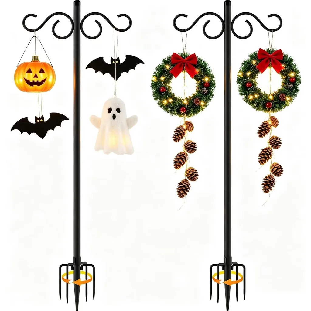 8-Foot Garden Shepherd's Hook 2-Pack