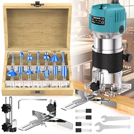 15-Piece TwoWin 110V 800W Router Tool Kit