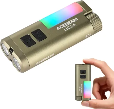 ACEBEAM UC3A Rechargeable / AAA 900 Lumen EDC Mini Flashlight