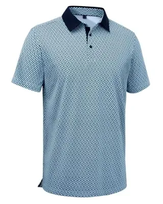 Alimens & Gentle Stretch Dry Fit Printed Men's Polo Shirt