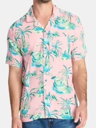 SpongeBob SquarePants Men's Graphic Button-Up Shirt