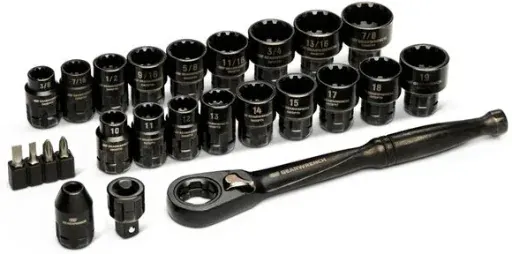 GEARWRENCH 25 Pcs Pass-Thru Ratchet and Socket Set