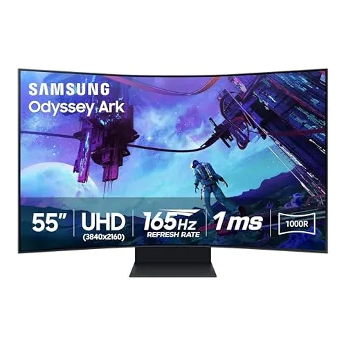 Samsung 55" Odyssey Ark 2nd Gen 4K UHD 1000R Curved Gaming Monitor, 165Hz, 1ms, Quantum Mini-LED