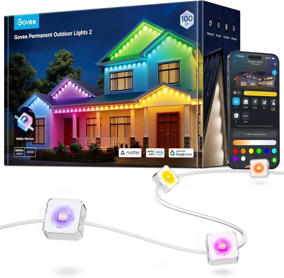 Govee 100′ Permanent Outdoor Lights
