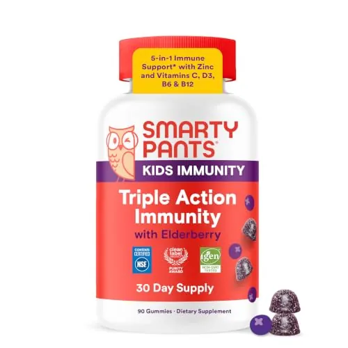 SmartyPants Kids Immunity Elderberry Gummies 60-Count