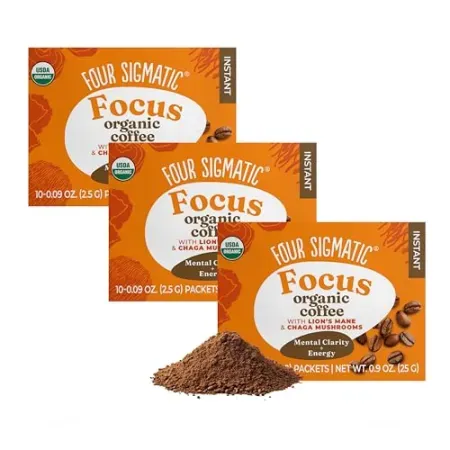 30-Count 0.09oz Four Sigmatic Lion's Mane Mushroom Coffee Mix