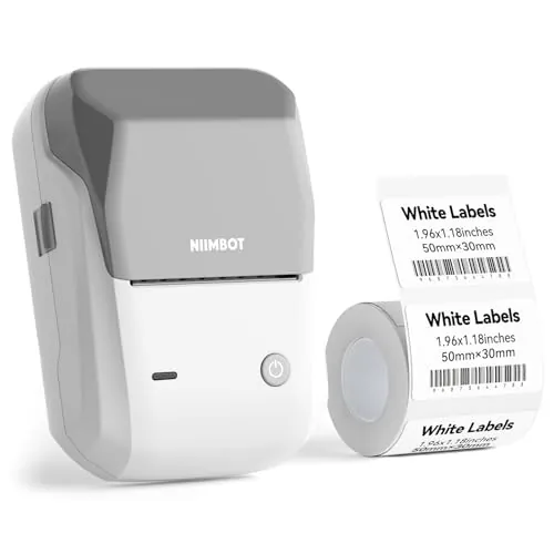 B1 Label Maker for School Home Office Labeling Silver Gray/Gray White