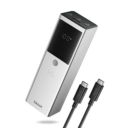 3-Port TALIX 12800mAh Portable Power Bank w/ 240W USB-C Cable