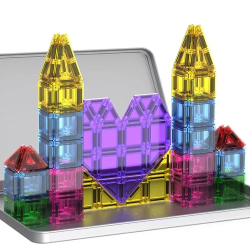 SKTMYY Mini Magnetic Tiles Travel Set 78-Piece